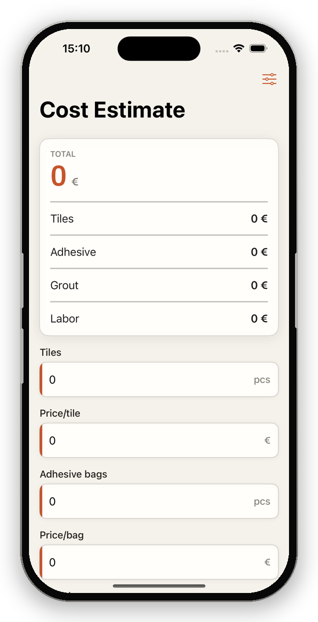 TileWright app – Tile Cost Calculator
